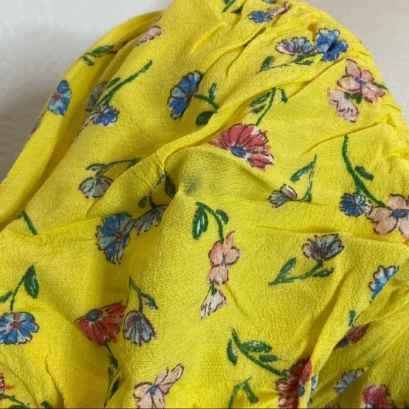 2Bella Yellow Flower Print Blouse - Picture 5 of 7